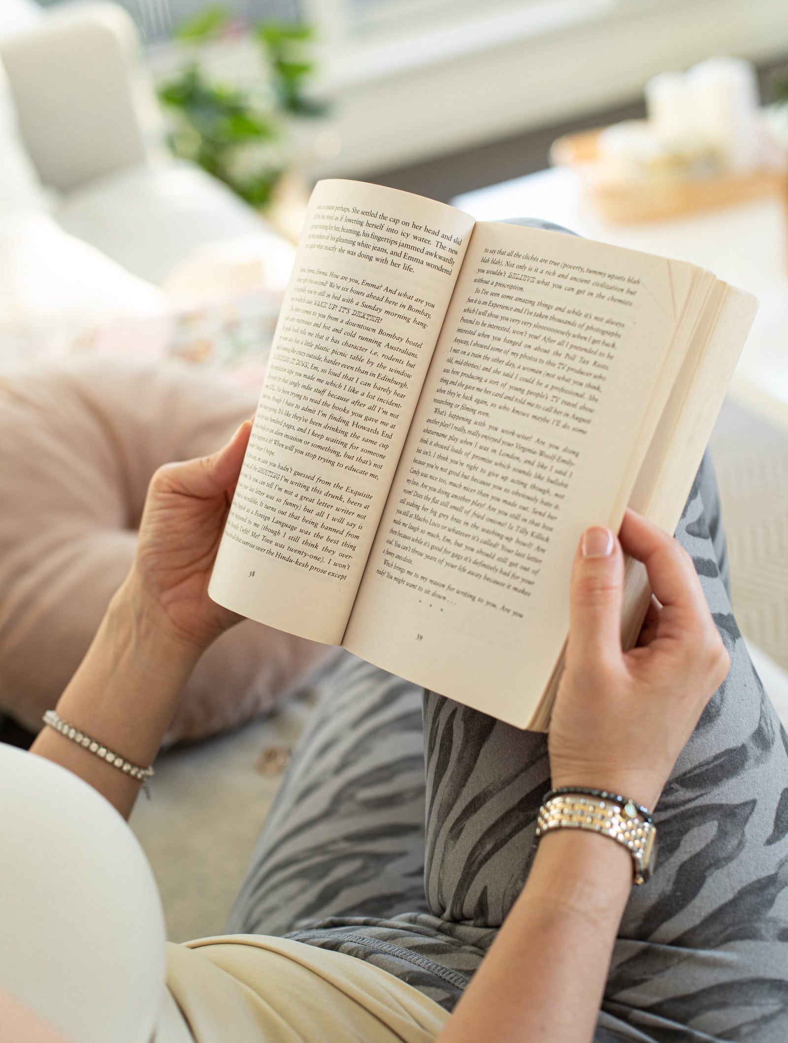 A woman in a quiet self-care moment